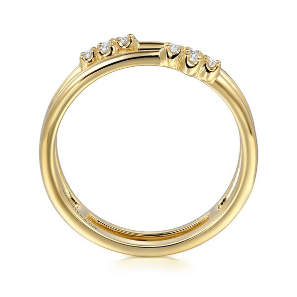 Gabriel & Co 14K Yellow Gold Diamond Easy Stackable Ring Contemporary Collection Fashion Core Image 2 Bradley's Jewelers Jacksonville, NC