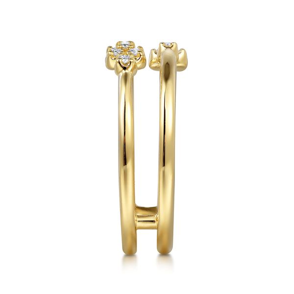 Gabriel & Co 14K Yellow Gold Diamond Easy Stackable Ring Contemporary Collection Fashion Core Image 4 Bradley's Jewelers Jacksonville, NC