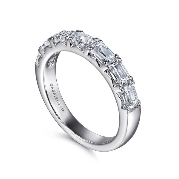 Gabriel & Co 14K White Gold Prong Emerald-Cut Diamond Ring 1.77 CTW Contemporary Collection Image 3 Bradley's Jewelers Jacksonville, NC