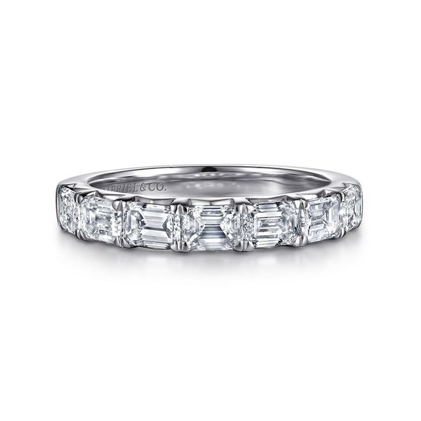 Gabriel & Co 14K White Gold Prong Emerald-Cut Diamond Ring 1.77 CTW Contemporary Collection Bradley's Jewelers Jacksonville, NC