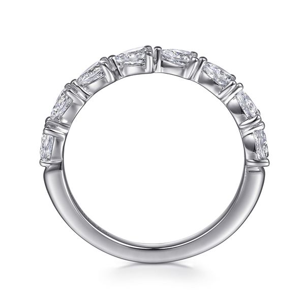 Gabriel & Co 14K White Gold East-West Pear Shape Diamond Ring .66 CTW Contemporary Collection Image 2 Bradley's Jewelers Jacksonville, NC