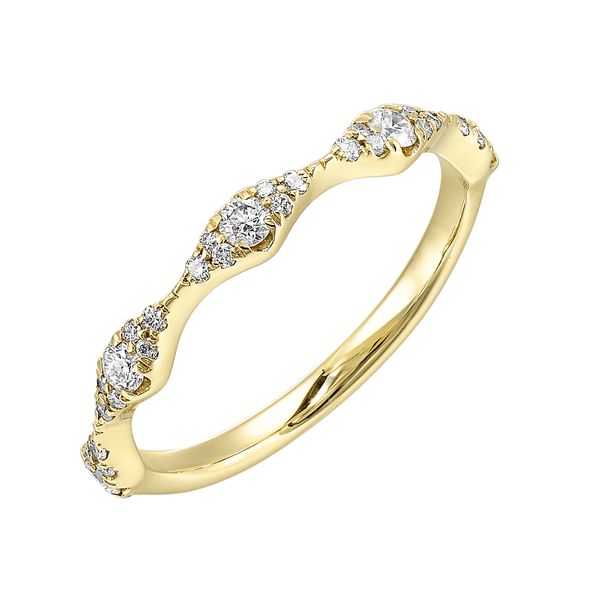 14K Yellow Gold Diamond Fashion Ring 0.33 CTW Round Diamonds Image 2 Bradley's Jewelers Jacksonville, NC