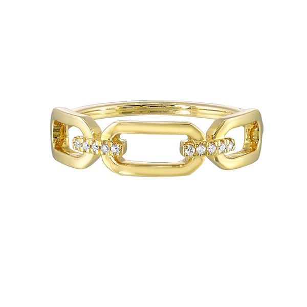 Yellow 14 Karat Fashion Ring with 0.04 TW Round Diamonds Bradley's Jewelers Jacksonville, NC