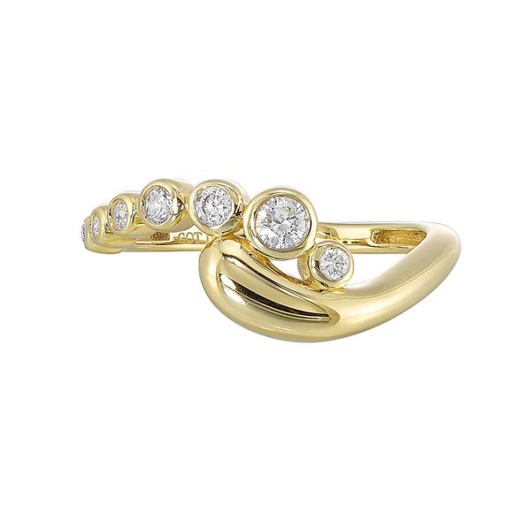 10K Yellow Gold Fashion Ring with 0.25 TW Round Diamonds Bradley's Jewelers Jacksonville, NC