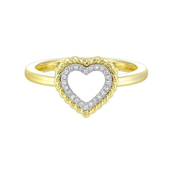 14K Yellow Gold Diamond Heart Ring – 0.05 CTW Bradley's Jewelers Jacksonville, NC