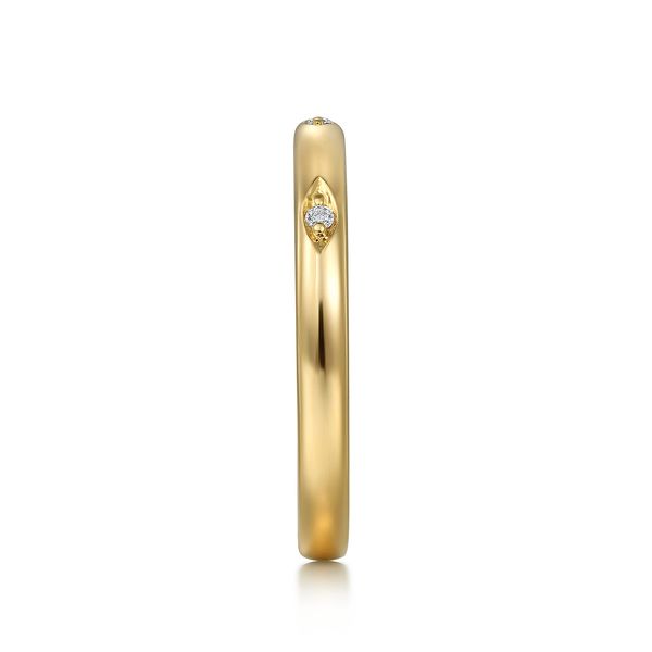 Gabriel & Co 14K Yellow Gold Diamond Stackable Ring – Stackables Collection Image 4 Bradley's Jewelers Jacksonville, NC