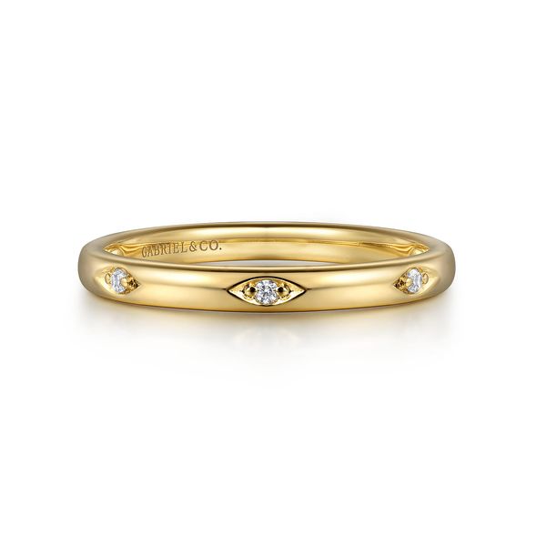 Gabriel & Co 14K Yellow Gold Diamond Stackable Ring – Stackables Collection Bradley's Jewelers Jacksonville, NC