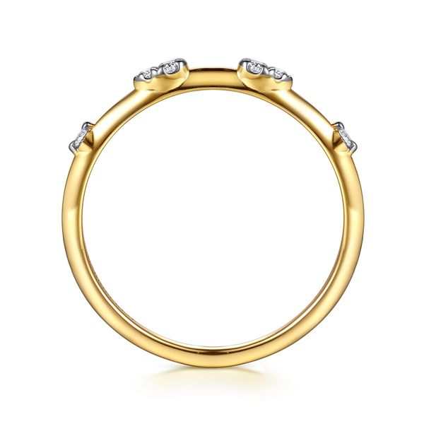 Gabriel & Co. 14K Yellow Gold 0.06 CTW Diamond Stackable Ring Image 2 Bradley's Jewelers Jacksonville, NC