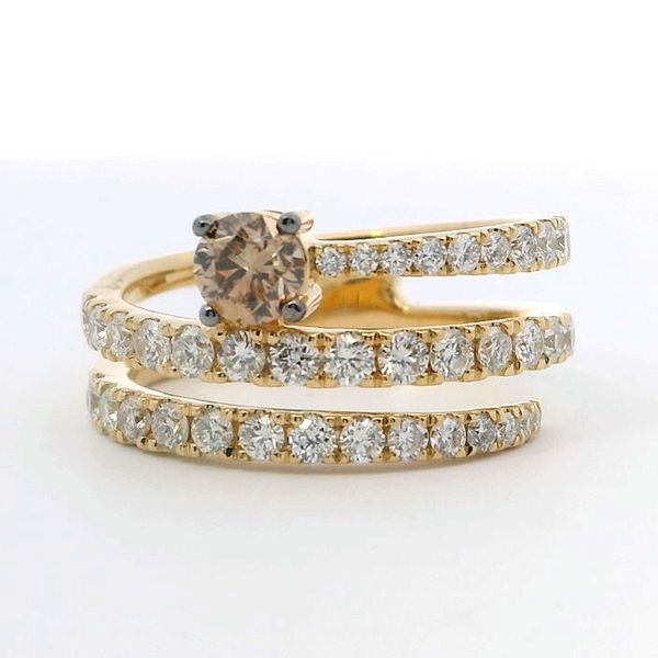 Le Vian Chocolatier® Chocolate Diamond® and Vanilla Diamond® Ring in 14K Honey Gold™ Bradley's Jewelers Jacksonville, NC