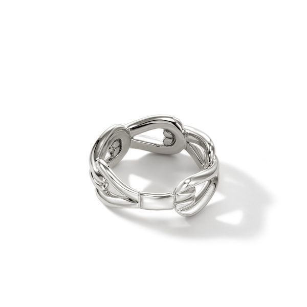 John Hardy Sterling Silver Surf Diamond Pave Ring .14CTW Size 7 Image 2 Bradley's Jewelers Jacksonville, NC