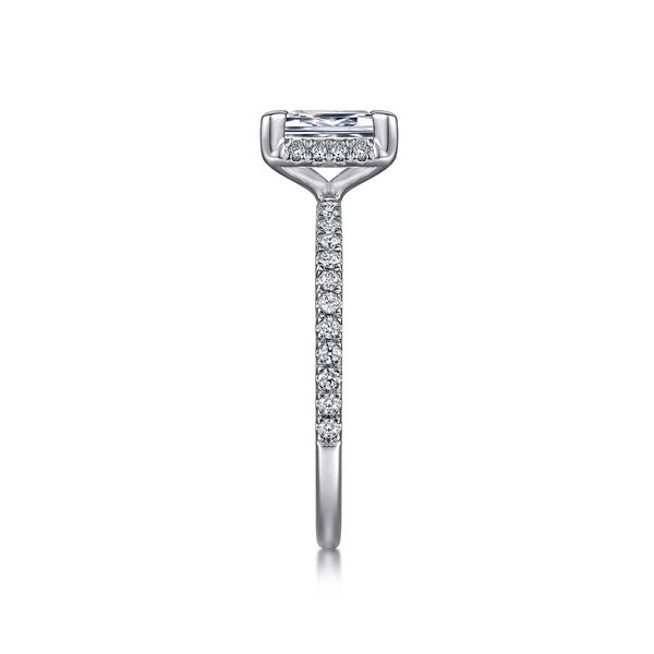 Gabriel & Co Emerald Hidden Halo Semi Mount Ring .29CTW Image 5 Bradley's Jewelers Jacksonville, NC