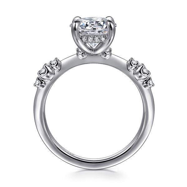Gabriel & Co. 14K White Gold Diamond Semi-Mount Engagement Ring .17 Ctw Image 2 Bradley's Jewelers Jacksonville, NC