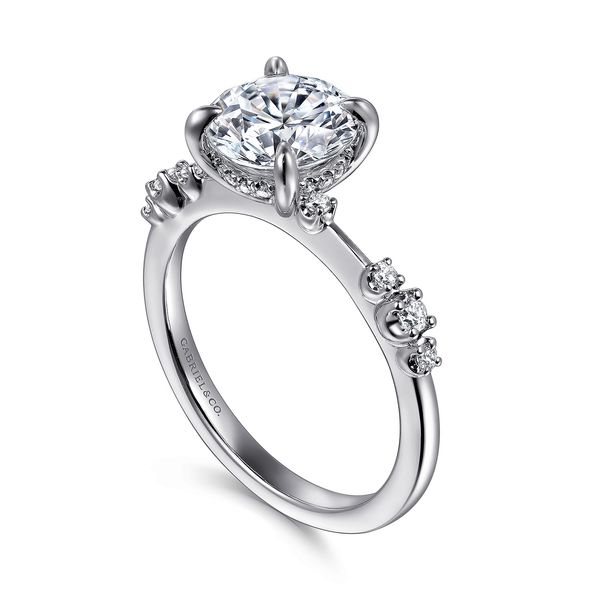 Gabriel & Co. 14K White Gold Diamond Semi-Mount Engagement Ring .17 Ctw Image 3 Bradley's Jewelers Jacksonville, NC