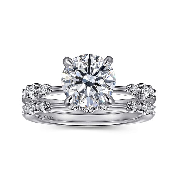 Gabriel & Co. 14K White Gold Diamond Semi-Mount Engagement Ring .17 Ctw Image 4 Bradley's Jewelers Jacksonville, NC