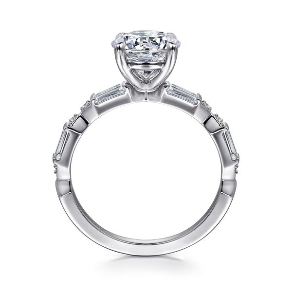 Gabriel & Co 14K White Gold Diamond Engagement Ring .40CTW Image 2 Bradley's Jewelers Jacksonville, NC