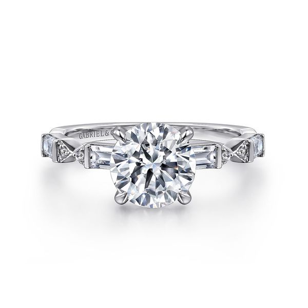 Gabriel & Co 14K White Gold Diamond Engagement Ring .40CTW Bradley's Jewelers Jacksonville, NC