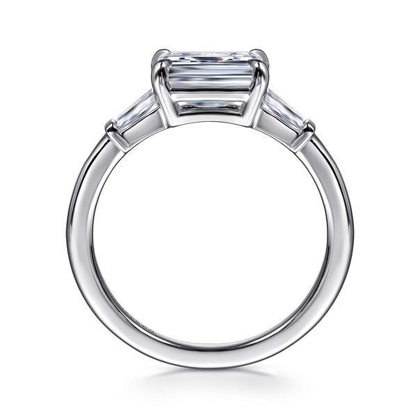 Gabriel & Co 14K Gold Diamond Engagement Ring .39CTW Baguette Diamonds Image 2 Bradley's Jewelers Jacksonville, NC