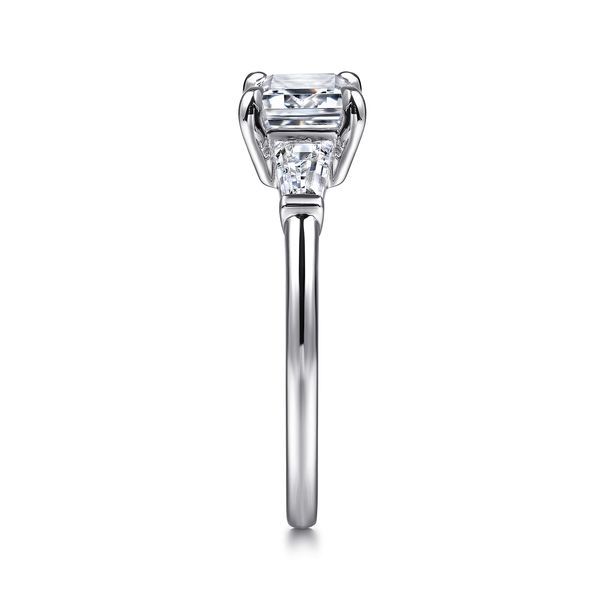 Gabriel & Co 14K Gold Diamond Engagement Ring .39CTW Baguette Diamonds Image 5 Bradley's Jewelers Jacksonville, NC