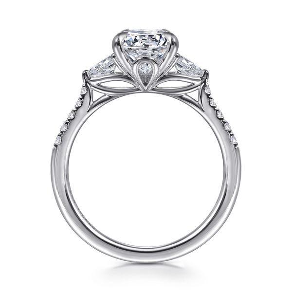 Gabriel & Co Lotus Collection 14K White Gold Diamond Semi Mount Ring .36CTW Image 2 Bradley's Jewelers Jacksonville, NC