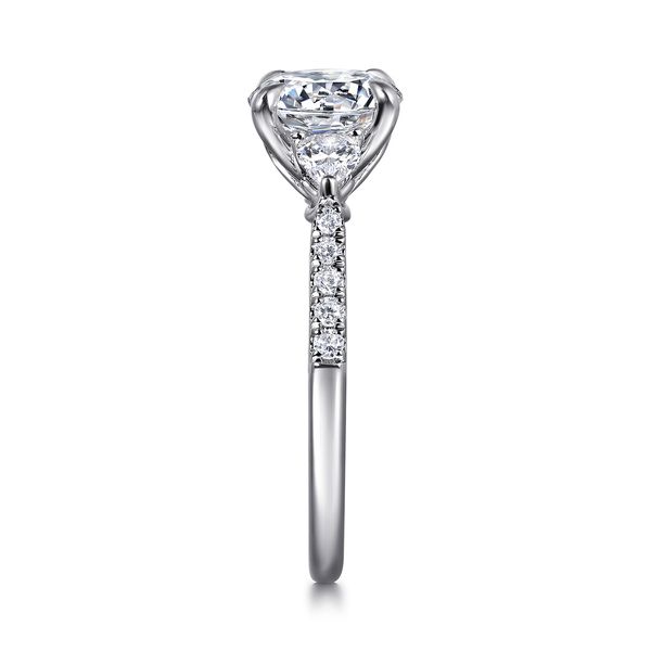 Gabriel & Co Lotus Collection 14K White Gold Diamond Semi Mount Ring .36CTW Image 5 Bradley's Jewelers Jacksonville, NC