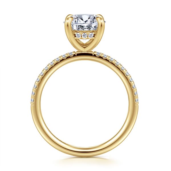 Gabriel & Co. 14K Yellow Gold Diamond Engagement Ring .21 Ctw | Classic Collection Image 2 Bradley's Jewelers Jacksonville, NC