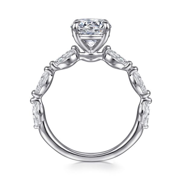 Gabriel & Co 14K White Gold Double Prong Diamond Engagement Ring .59CTW Image 2 Bradley's Jewelers Jacksonville, NC