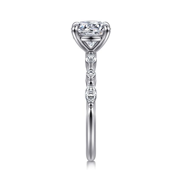 Gabriel & Co 14K White Gold Diamond Semi Mount Engagement Ring .30CTW Image 5 Bradley's Jewelers Jacksonville, NC