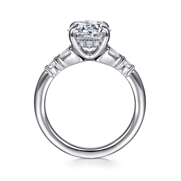 Gabriel & Co 14K White Gold Diamond Semi Mount Ring .32CTW Image 2 Bradley's Jewelers Jacksonville, NC