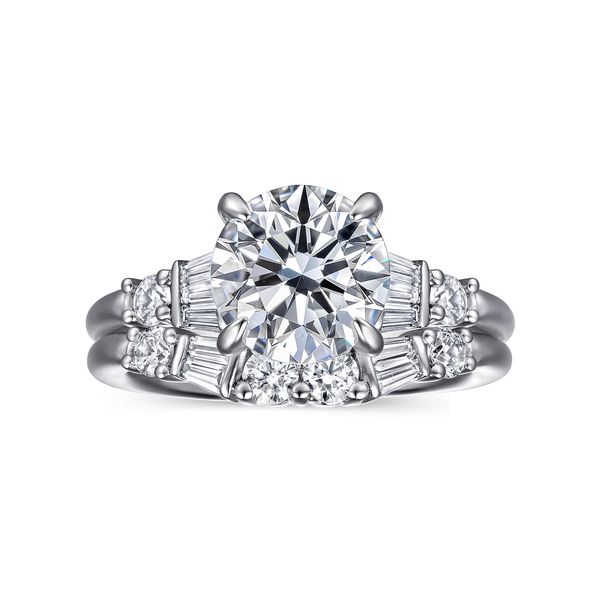 Gabriel & Co 14K White Gold Diamond Semi Mount Ring .32CTW Image 4 Bradley's Jewelers Jacksonville, NC