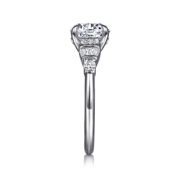 Gabriel & Co 14K White Gold Diamond Semi Mount Ring .32CTW Image 5 Bradley's Jewelers Jacksonville, NC