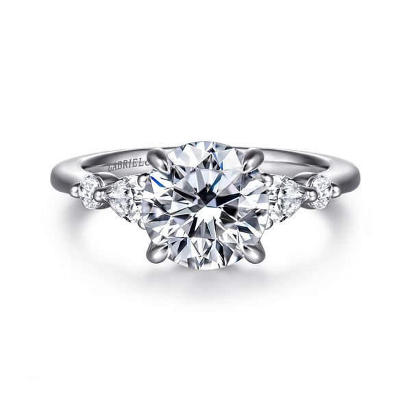 Gabriel & Co White and Rose Gold Diamond Engagement Ring .43CTW Bradley's Jewelers Jacksonville, NC