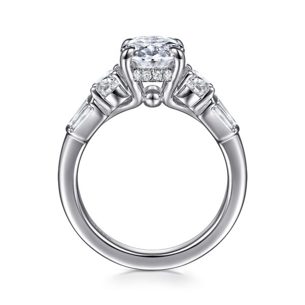 Gabriel & Co 14K White Gold Oval Diamond Engagement Ring Contemporary Collection Mounting Only S2164506 Image 2 Bradley's Jewelers Jacksonville, NC