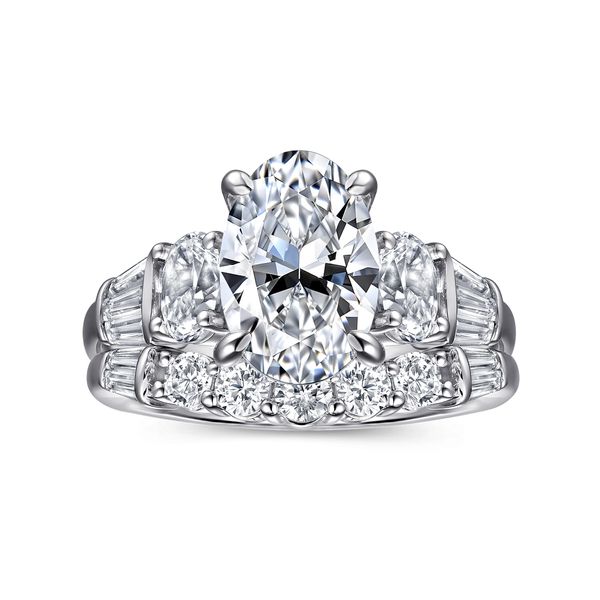 Gabriel & Co 14K White Gold Oval Diamond Engagement Ring Contemporary Collection Mounting Only S2164506 Image 4 Bradley's Jewelers Jacksonville, NC