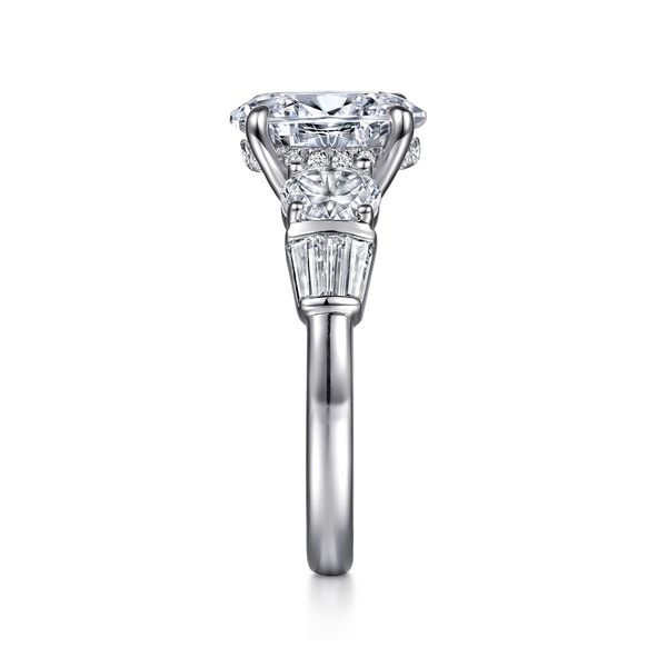 Gabriel & Co 14K White Gold Oval Diamond Engagement Ring Contemporary Collection Mounting Only S2164506 Image 5 Bradley's Jewelers Jacksonville, NC
