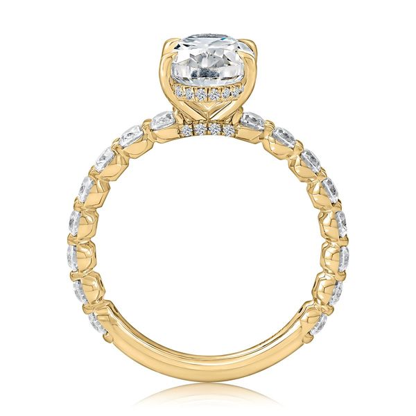 A. Jaffe 14K Yellow Goldt Hidden Halo Ring With = 1.71Tw Round and Oval  G Si3 Diamonds Image 3 Bradley's Jewelers Jacksonville, NC