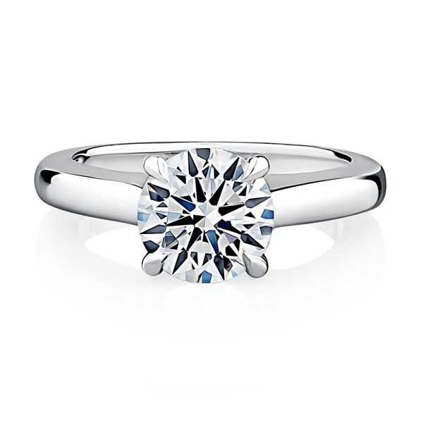 A. Jaffe 14K White Gold Cathedral Solitaire Expandable Mounting Image 2 Bradley's Jewelers Jacksonville, NC