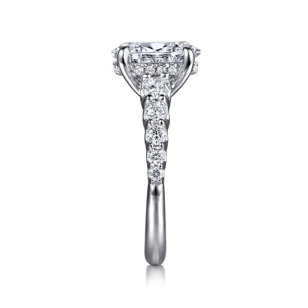 Gabriel & Co 14K White/Yellow Gold Oval Diamond Engagement Ring .79Ctw Contemporary Collection S2238254 Image 5 Bradley's Jewelers Jacksonville, NC