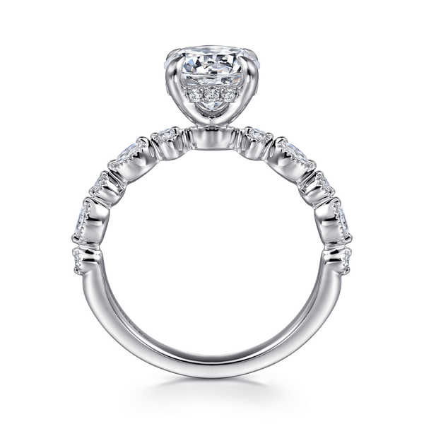 Gabriel & Co Victorian Collection Diamond Semi Mount Ring .27CTW Image 2 Bradley's Jewelers Jacksonville, NC