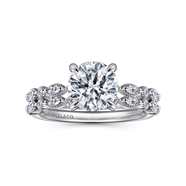 Gabriel & Co Victorian Collection Diamond Semi Mount Ring .27CTW Image 4 Bradley's Jewelers Jacksonville, NC