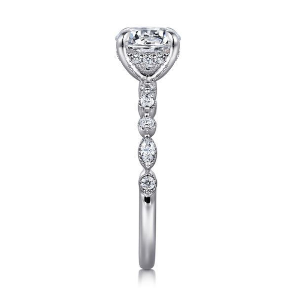 Gabriel & Co Victorian Collection Diamond Semi Mount Ring .27CTW Image 5 Bradley's Jewelers Jacksonville, NC