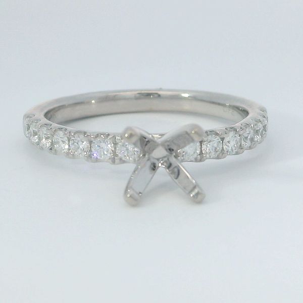 14K White Gold Semi-Mount Ring with 0.40 CTW Round Diamonds Bradley's Jewelers Jacksonville, NC