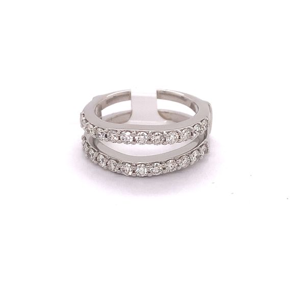 14K White Gold 1.00CTW Diamond Curved Ring Enhancer Bradley's Jewelers Jacksonville, NC