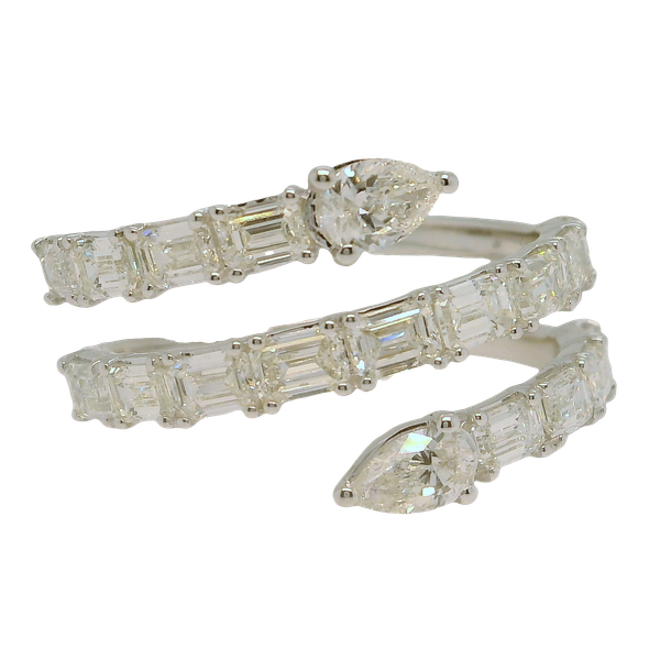 14K White Gold Spiral Wrap Diamond Ring Enhancer 2.00 CTW | Bradley's Jewelers Bradley's Jewelers Jacksonville, NC