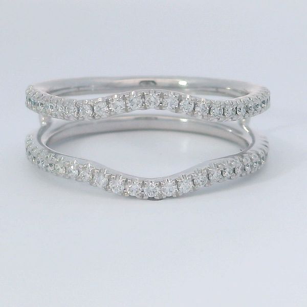14K White Gold Curved Diamond Ring Enhancer 0.37 CTW | Bradley's Jewelers Bradley's Jewelers Jacksonville, NC
