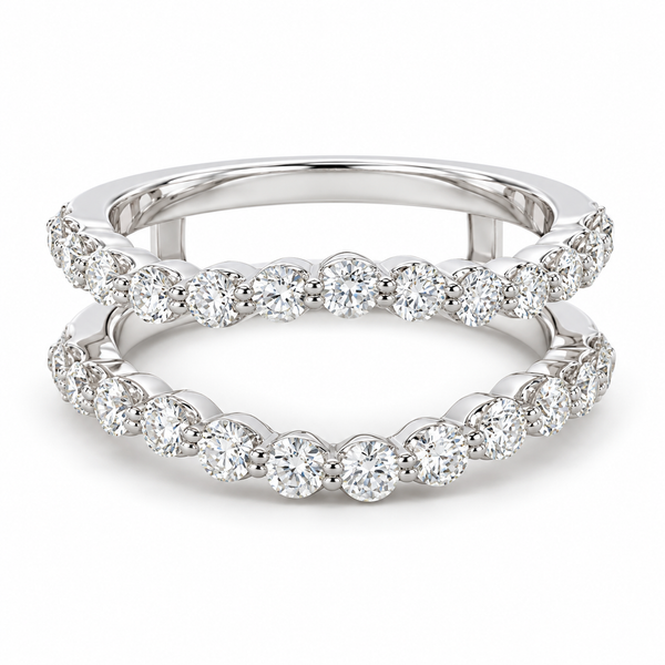 14K White Gold Curved Diamond Ring Enhancer 1.00 CTW G VS2 | Bradley's Jewelers Bradley's Jewelers Jacksonville, NC