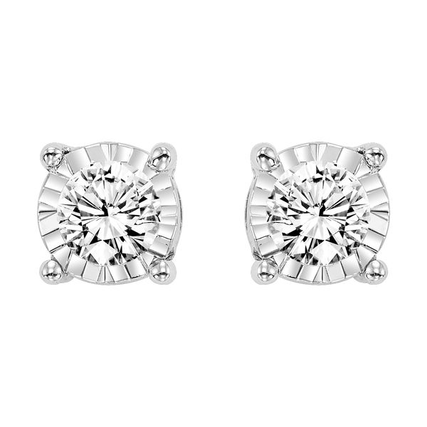 14K White Gold Tru-Reflection Diamond Stud Earrings 0.30 CTW Bradley's Jewelers Jacksonville, NC