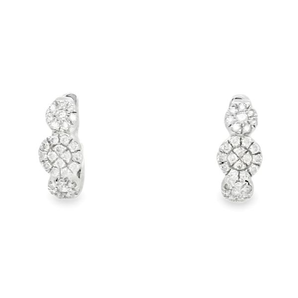 Brevani 14K White Gold Pavé Diamond Earrings .19 CTW Bradley's Jewelers Jacksonville, NC