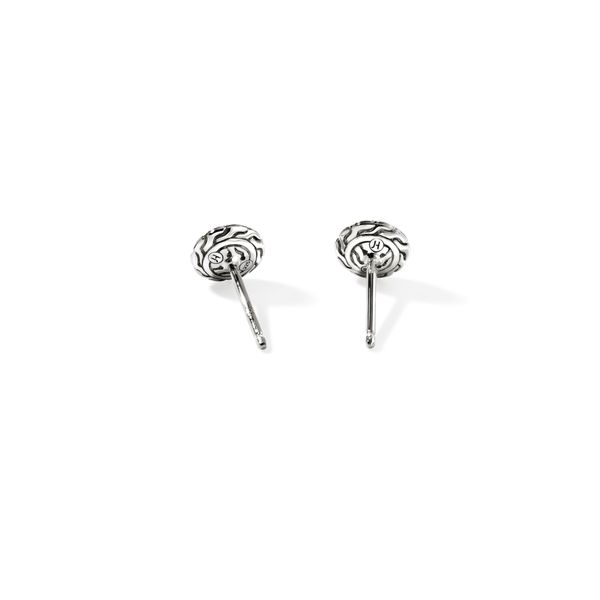 John Hardy Essentials Silver Diamond Pave Stud Earrings .19CTW Image 2 Bradley's Jewelers Jacksonville, NC