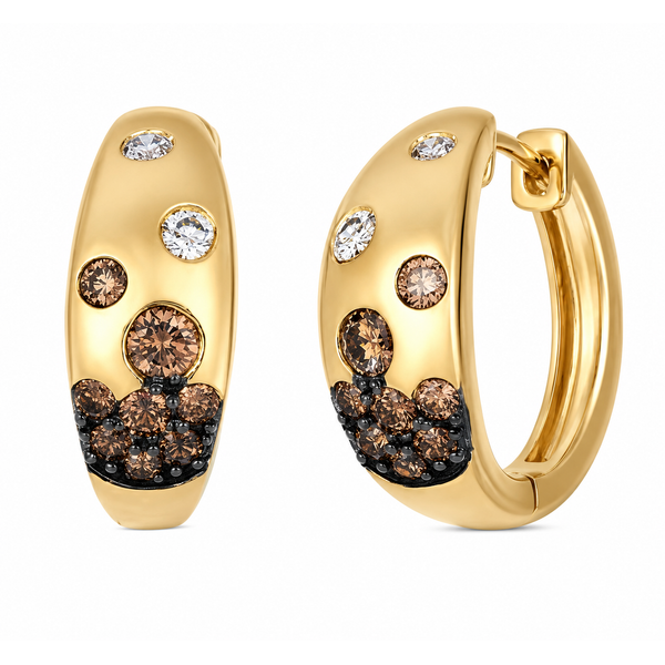 Le Vian Indulgence Ombre Chocolate Diamond Earrings .875CTW Bradley's Jewelers Jacksonville, NC