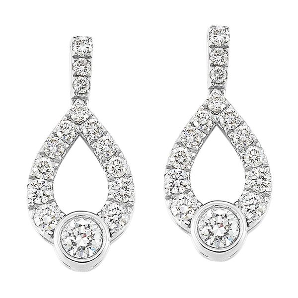 14K White Gold Pear Shape Diamond Drop Earrings – 0.25 CTW Bradley's Jewelers Jacksonville, NC